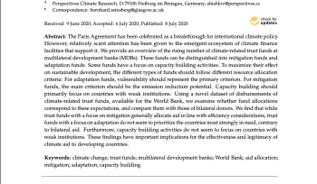 Do Multilateral Development Bank Trust Funds Allocate Climate Finance Efficiently?