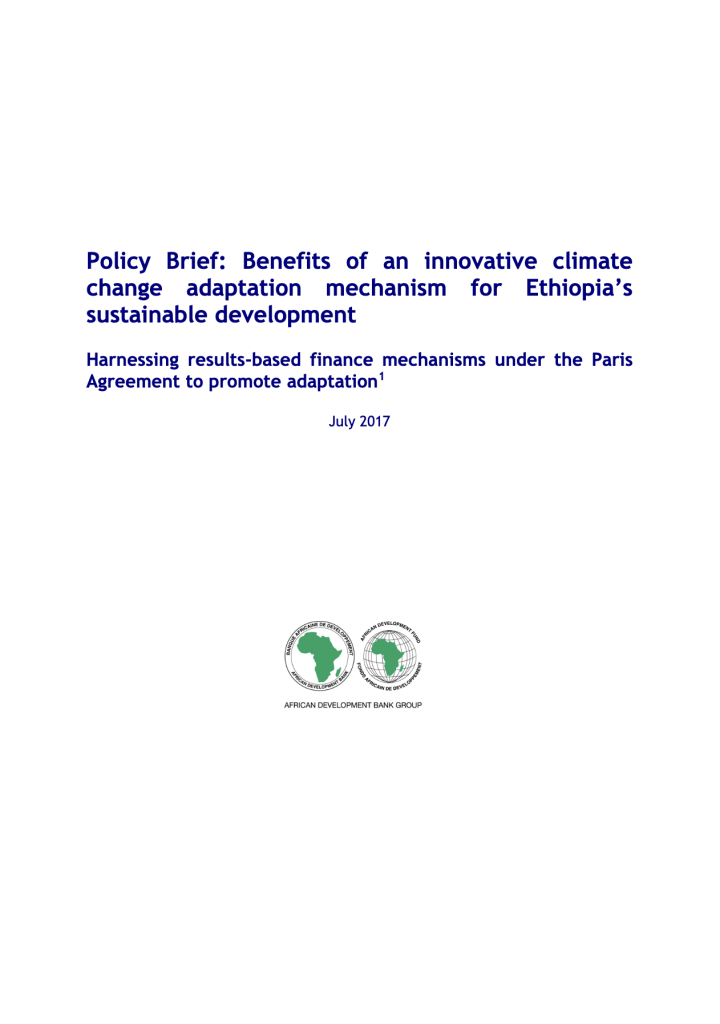 Benefits of the Adaptation Benefit Mechanism for Ethiopia’s sustainable development