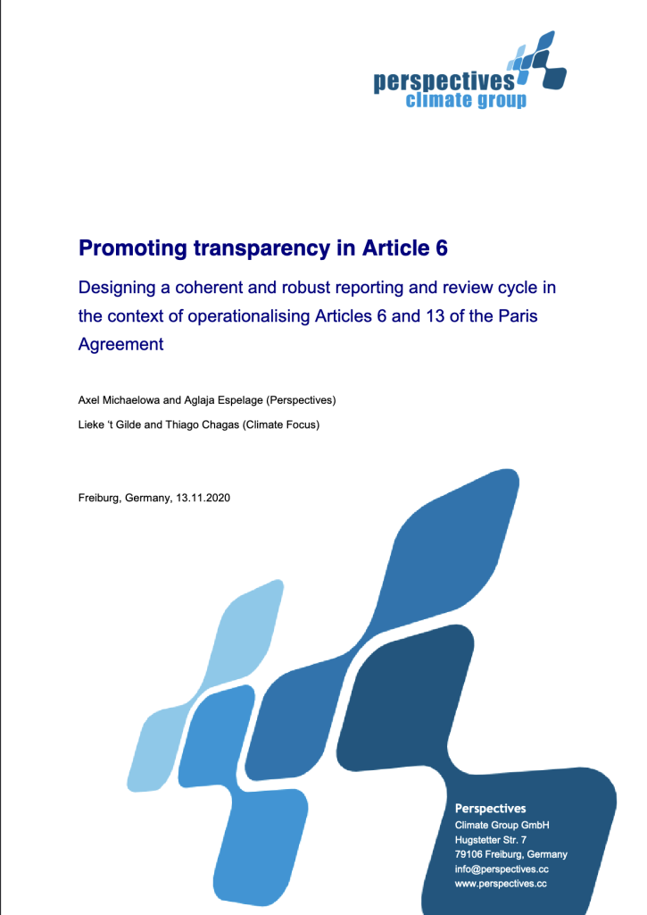 Promoting transparency in Article 6