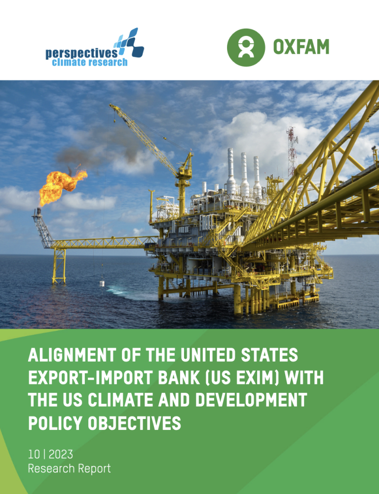 Alignment of the United States Export-Import Bank (US EXIM) with the US climate and development policy objectives