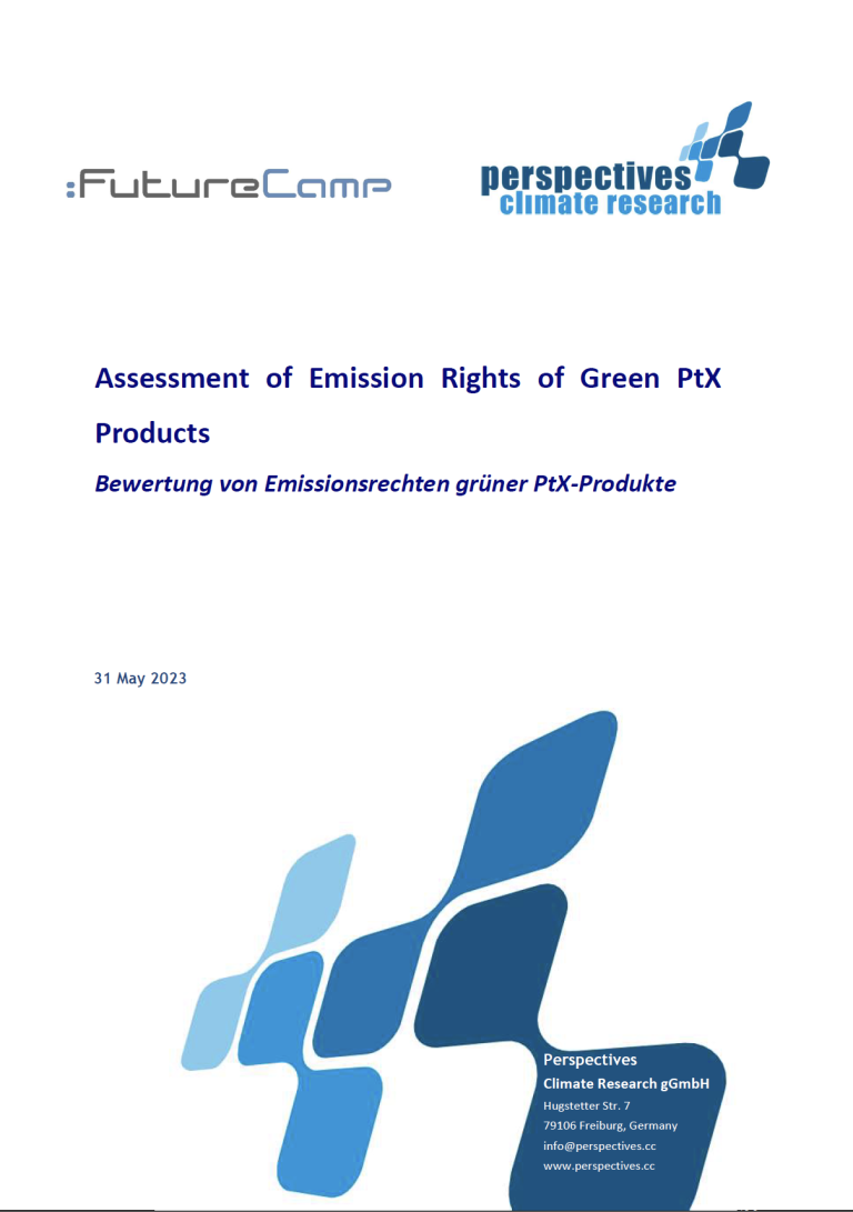 Assessment of Emission Rights of Green PtX Products