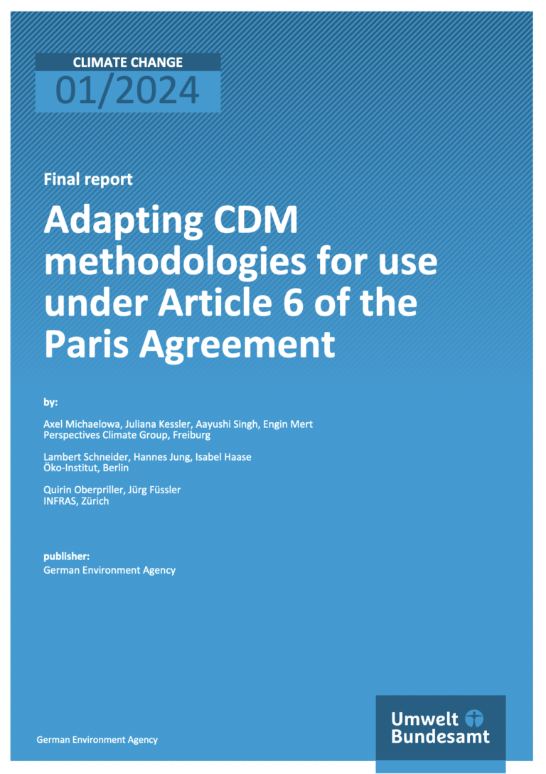 Adapting CDM methodologies for use under Article 6 of the Paris Agreement