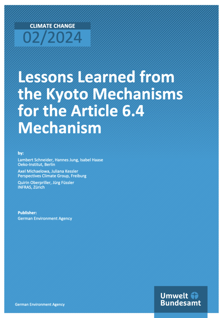 Lessons Learned from the Kyoto Mechanisms for the Article 6.4 Mechanism
